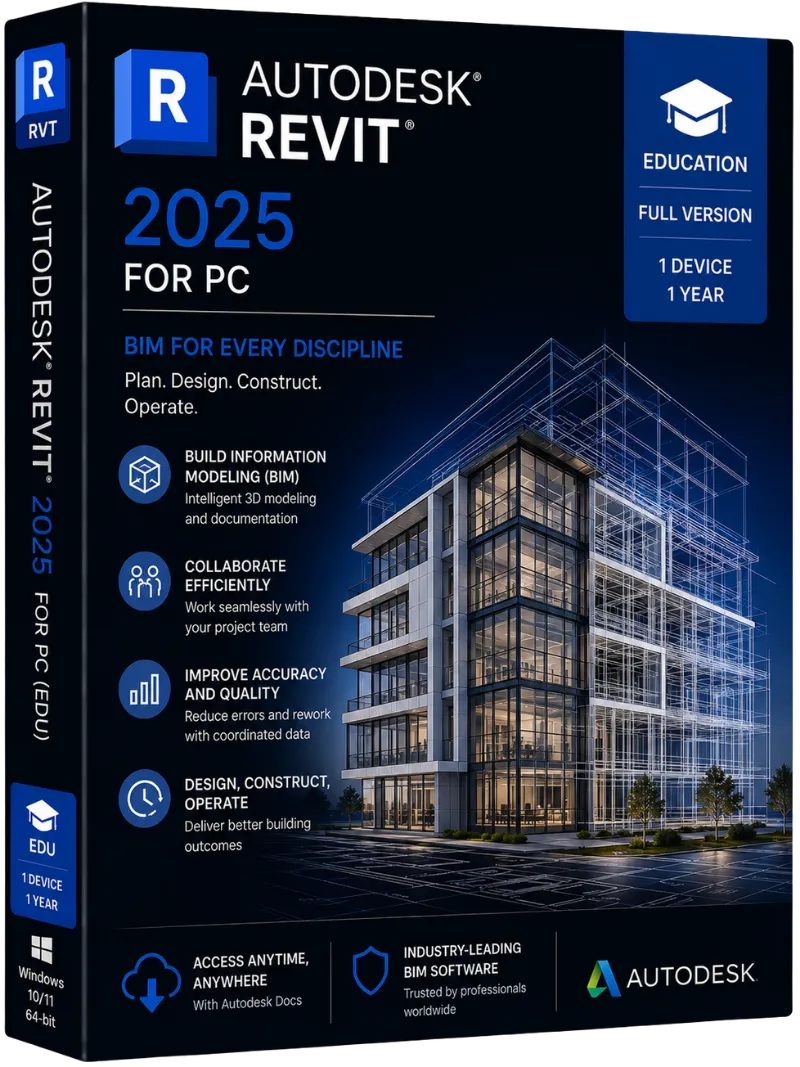 Autodesk REVIT 2024 for PC (version - EDU) 1 device/ 1 year