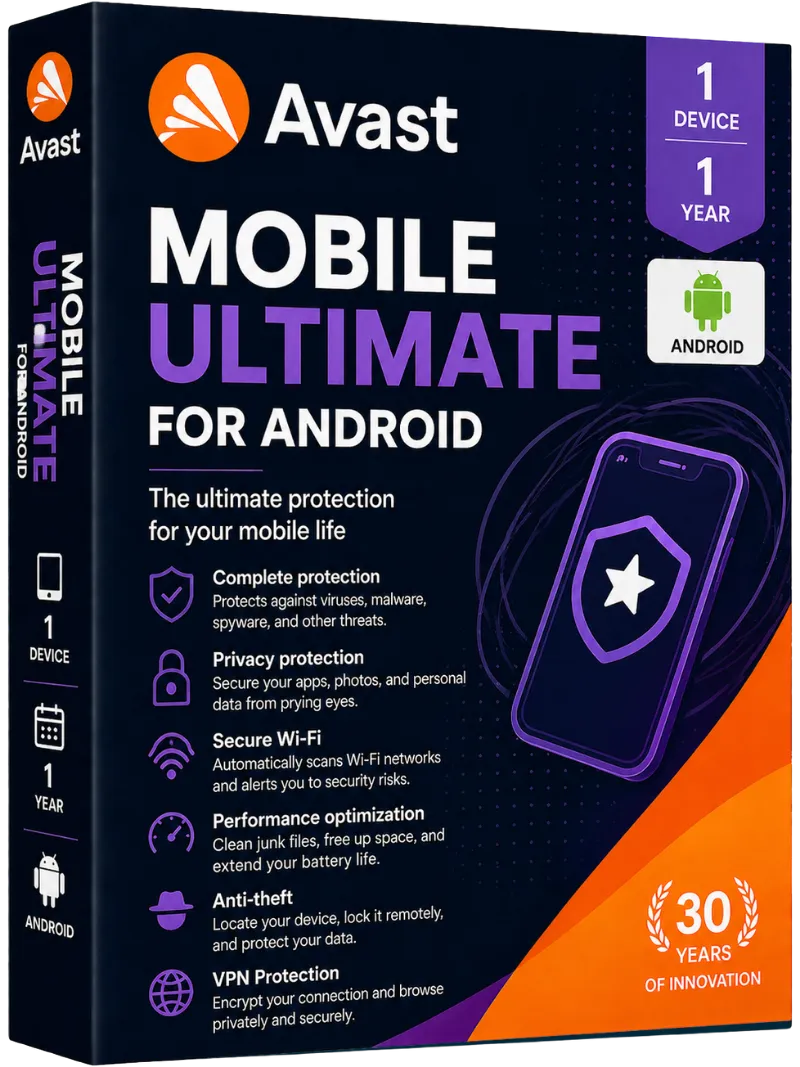 Avast Mobile Ultimate for Android | 1 Device | 1 Year