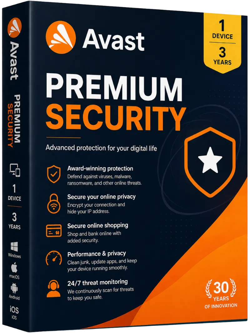 Avast Premium Security | 1 Device | 3 Years