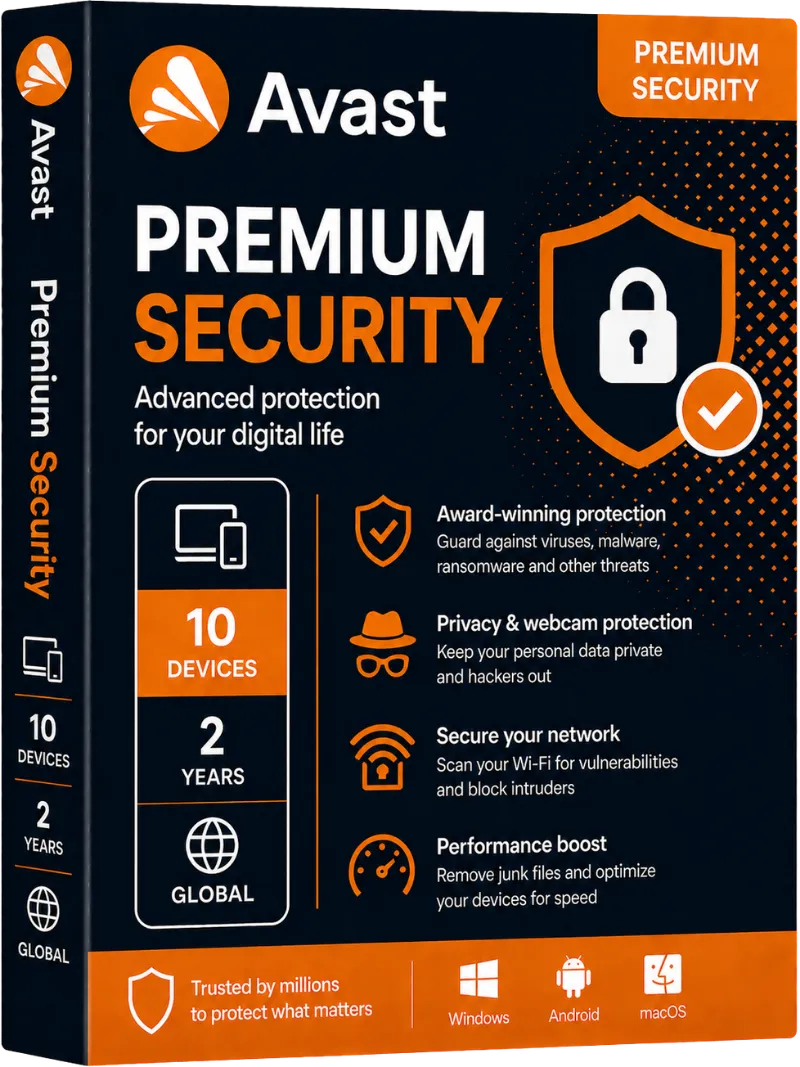 Avast Premium Security 10-Devices-2 years, Global