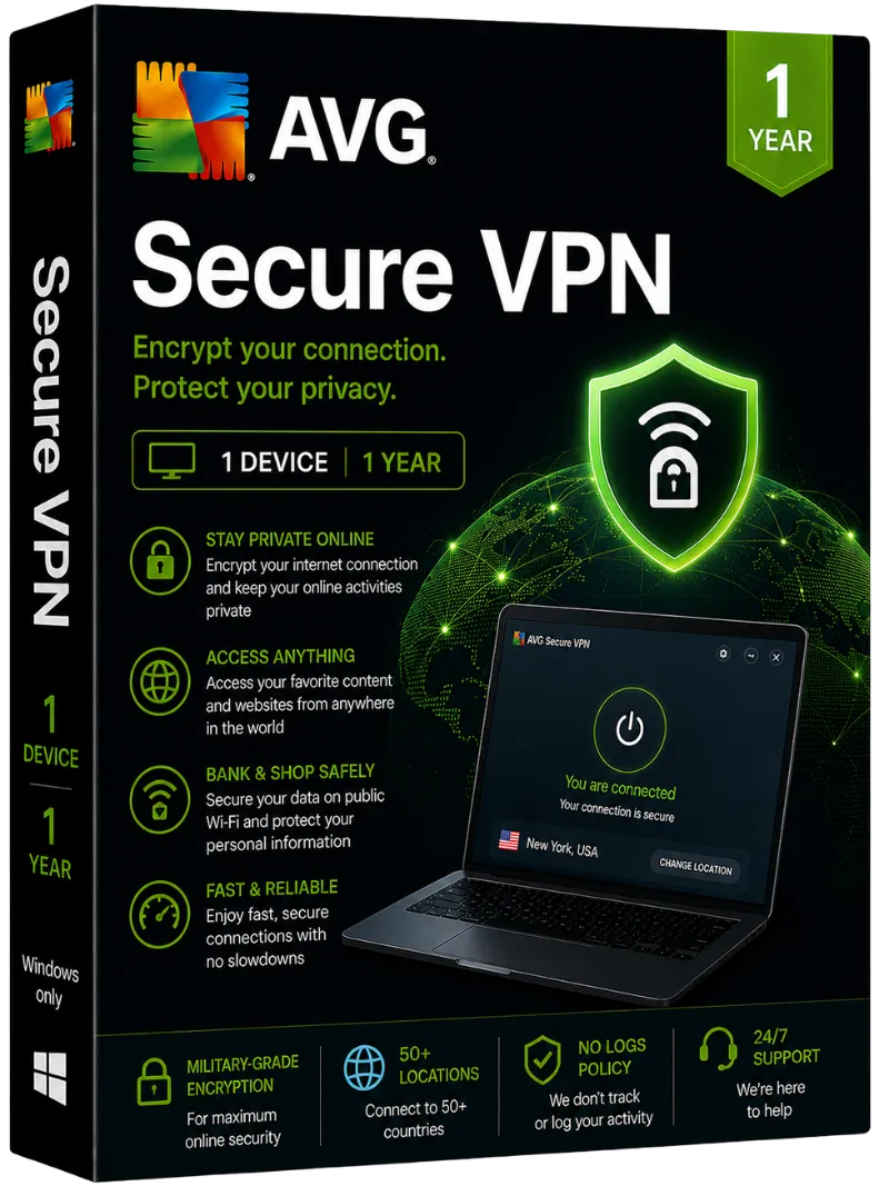 AVG Secure VPN 1-Device 1-Year