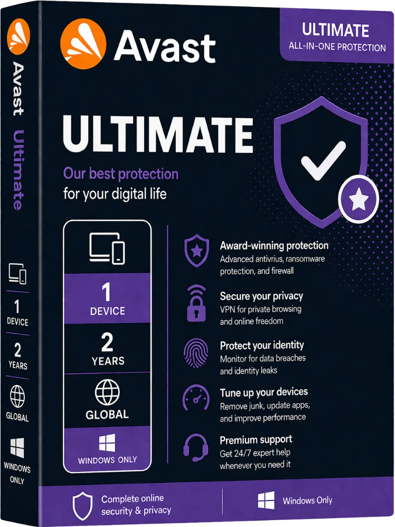 Avast Ultimate 1 PC-2 years (Windows only), Global