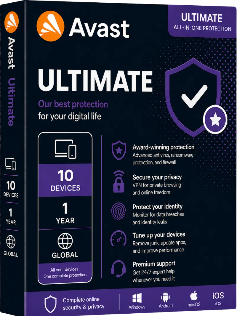 Avast Ultimate 10-Device 1-Year