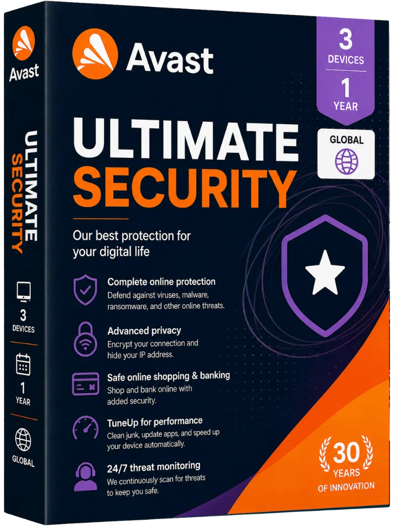 Avast Ultimate 3 Device-1 year, Global
