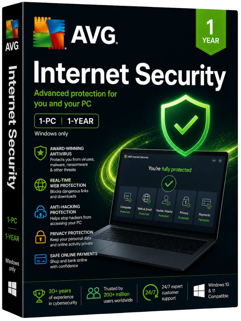 AVG Internet Security 1-PC 1-Year (Windows only)