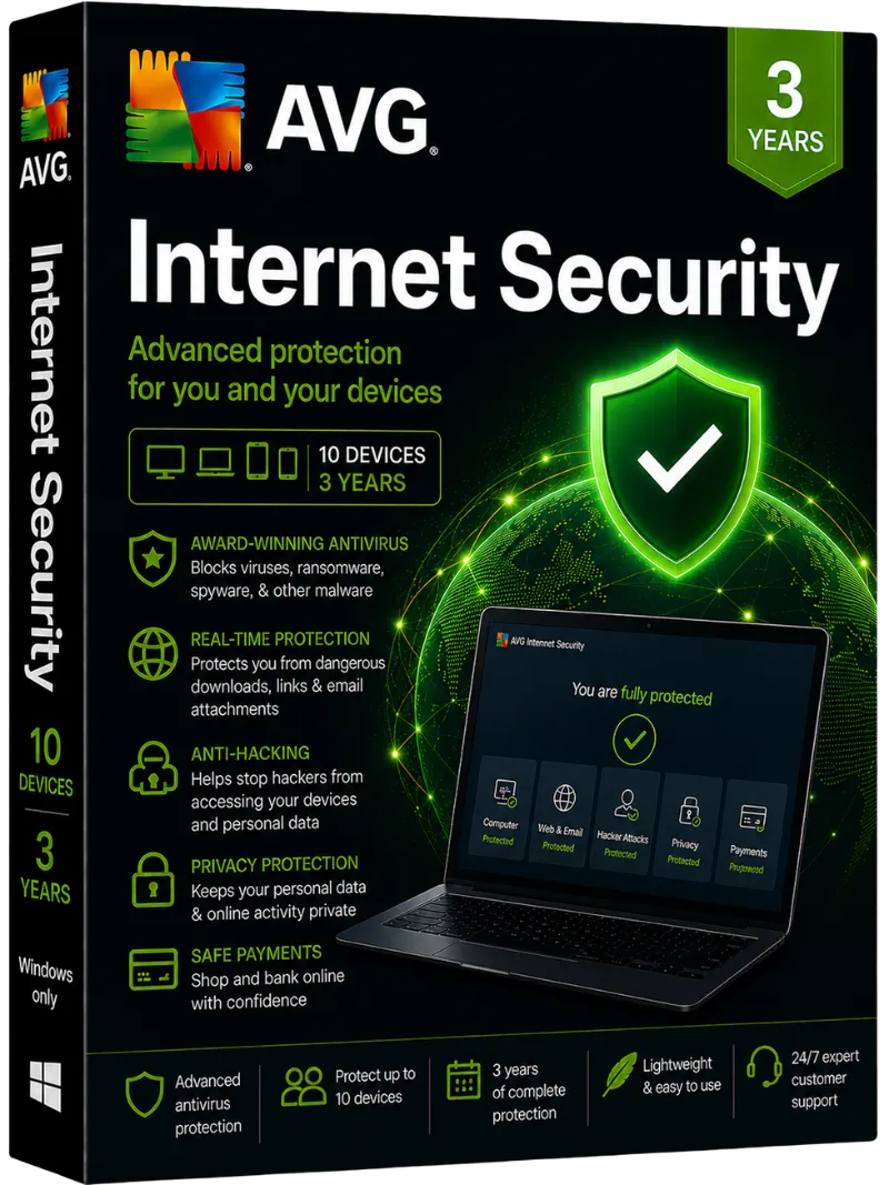 AVG Internet Security-10 devices / 3 years