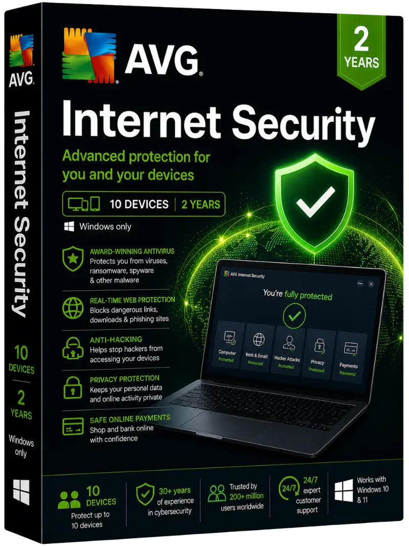 AVG Internet Security -10 devices / 2 years