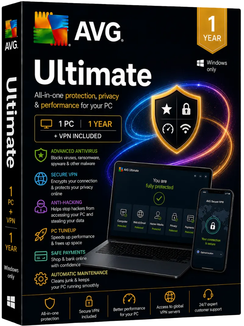AVG Ultimate 1-PC + VPN 1-Year (Windows only)