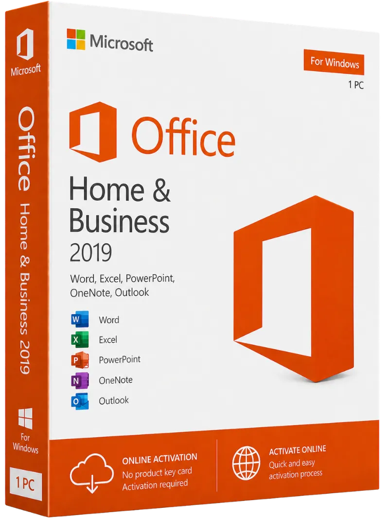 Microsoft Office Home And Business 2019 PC - Online activation