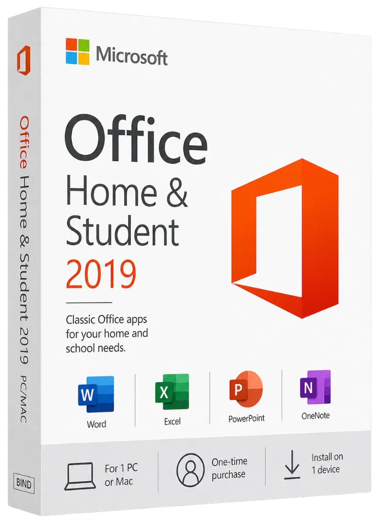 Microsoft Office Home And Student 2019 PC/MAC (Bind)