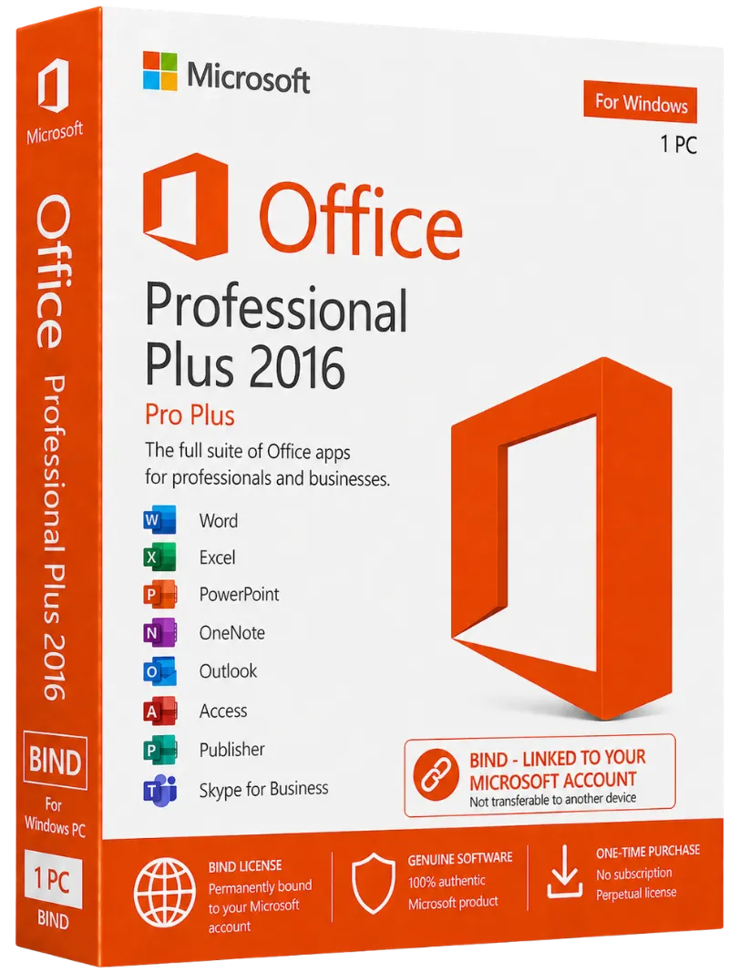Microsoft Office Pro Plus 2016 – BIND
