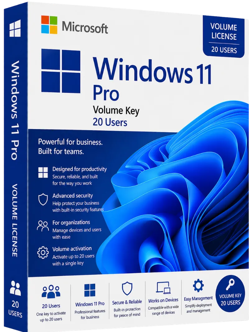 Microsoft Windows 11 Pro Volume (20 users)
