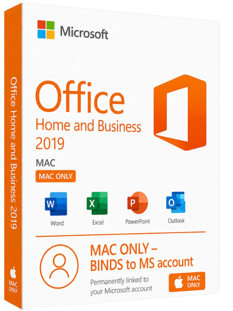 Microsoft Office Home and Business 2019 MAC – BINDS to MS account