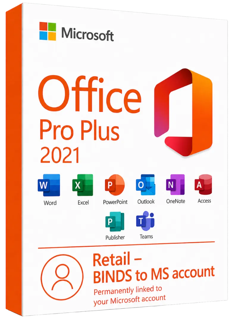 Microsoft Office Pro Plus 2021 Retail – BIND