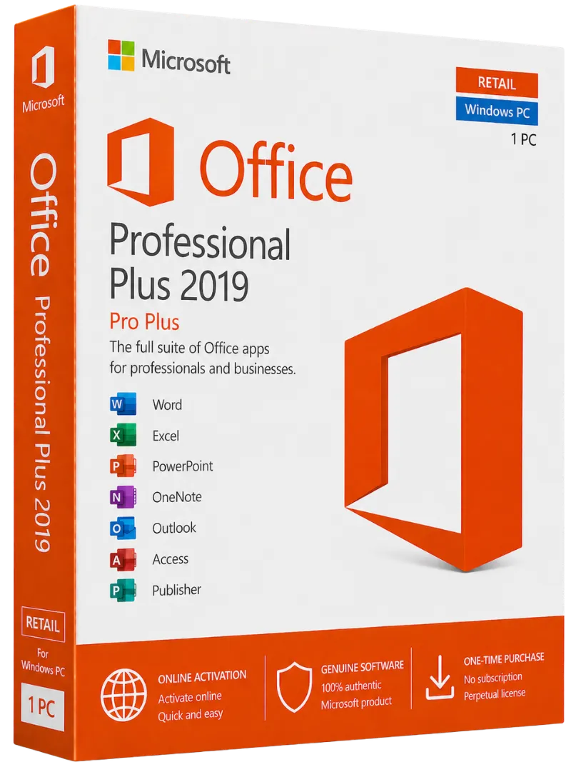 Microsoft Office Pro Plus 2019 Retail – Online activation