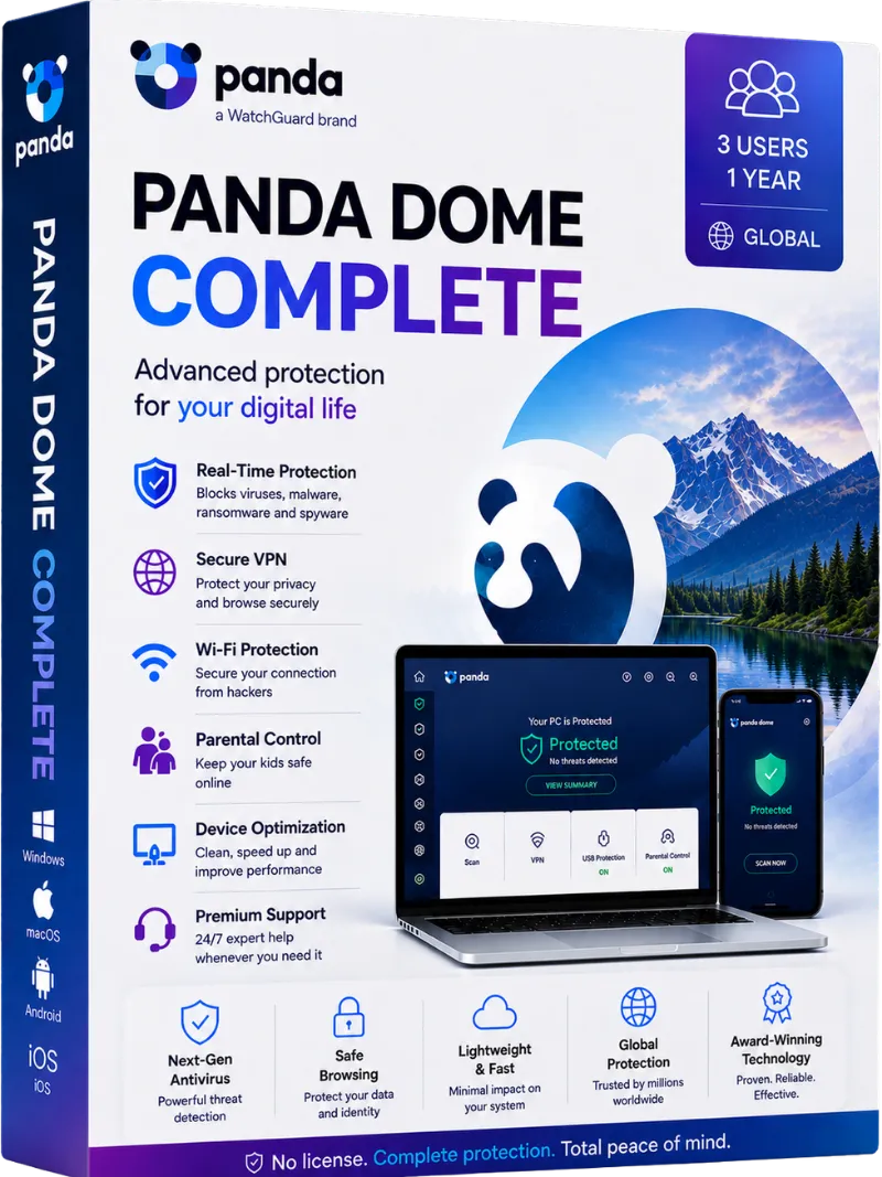 Panda Dome Complete - 3 Users 1 Year, Global