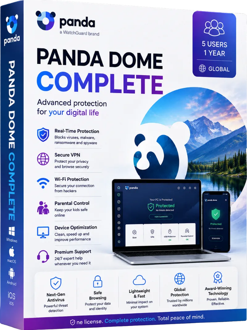 Panda Dome Complete - 5 Users 1 Year, Global