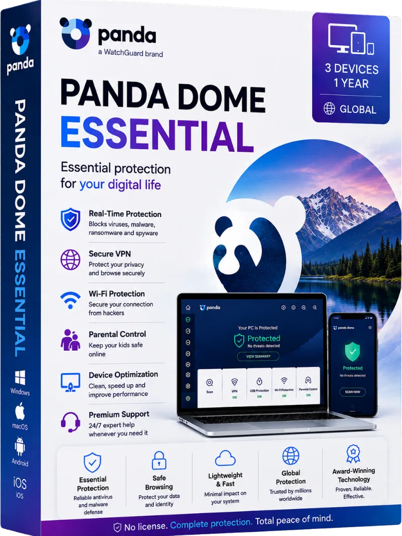 Panda Dome Essential - 3 Devices 1 Year