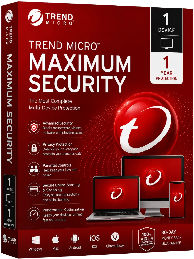 Trend Micro Maximum Security 1-Device 1-Year