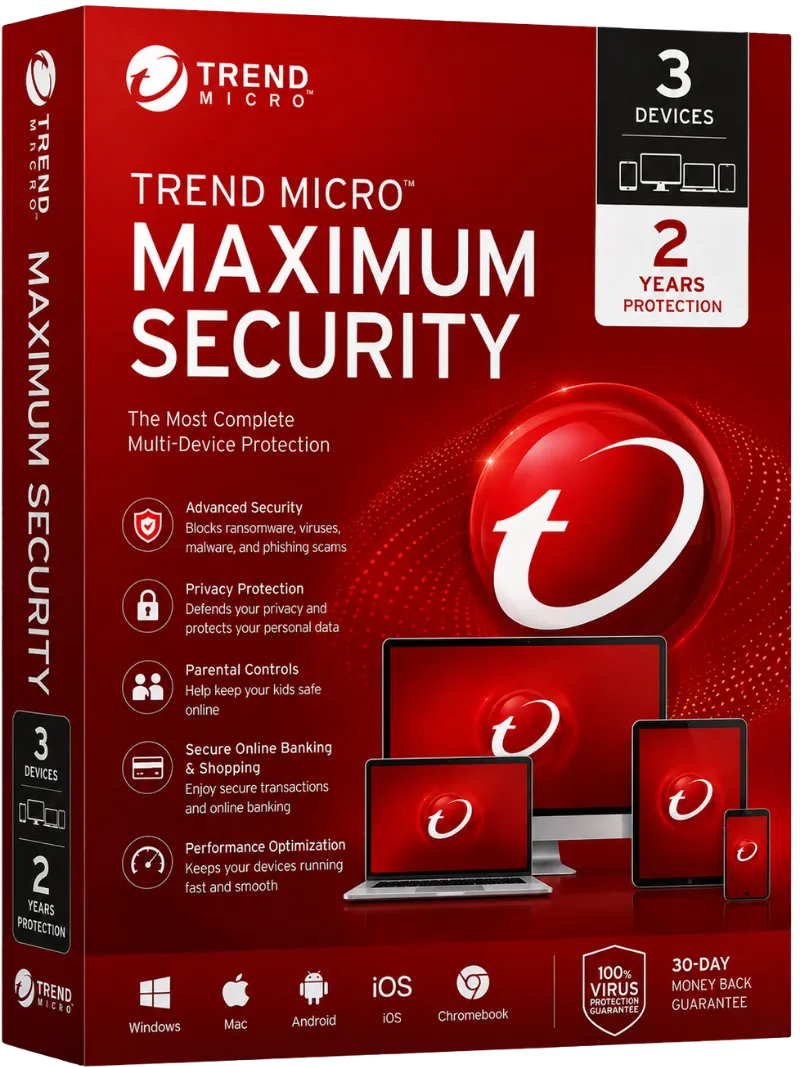 Trend Micro Maximum Security 3-Devices 2-Years
